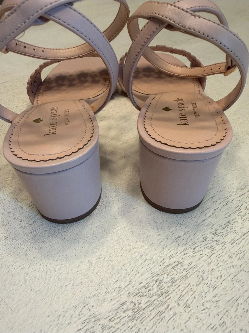 kate spade Blush Pink Floral Cutout Ankle-Strap Sandals